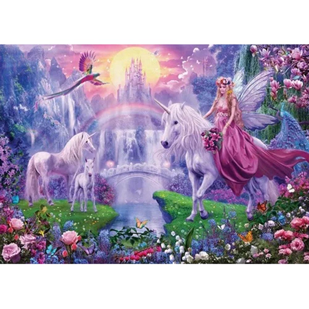 

40*30CM - Fantasy Fairy - Round Drill Diamond Painting, 501 Original