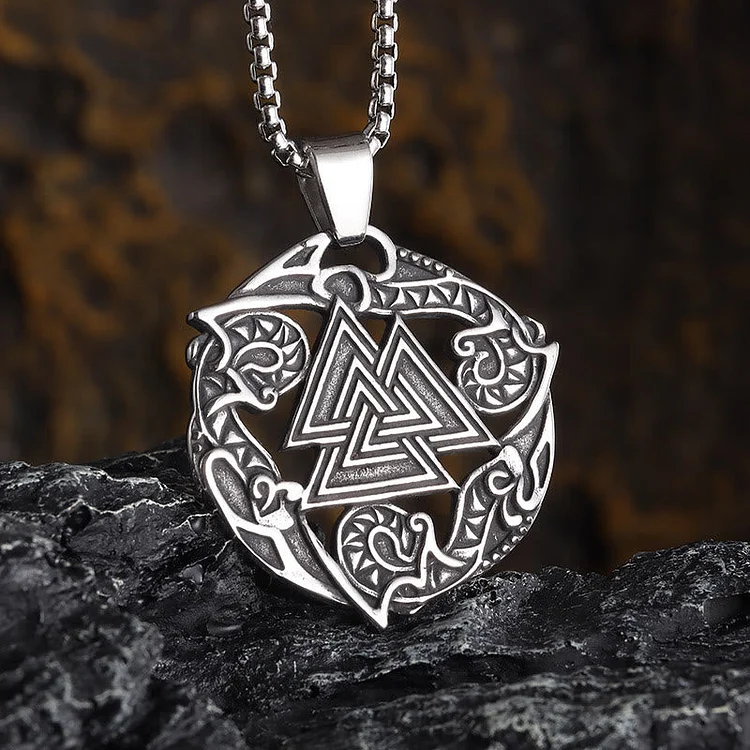 Coutureaura Valknut Odin Viking Symbol Necklace