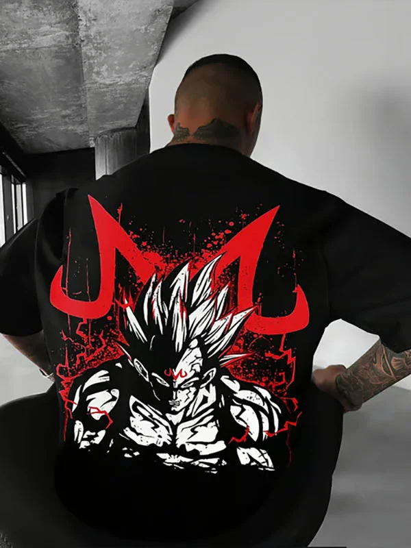 Men's Casual Dragon Ball Majin Vegeta T-shirt