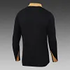 2024/2025 Psg Paris Saint-Germain Half-Pull Training Suit Black-Yellow Collar Set