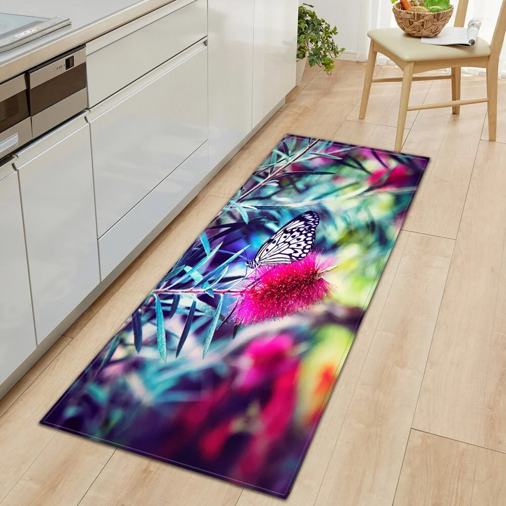 Modern Kitchen Mat Entrance Doormat Home Living Room Bedroom Children's Carpet 3D Printed Hallway Tatami Balcony Bath Long Rug