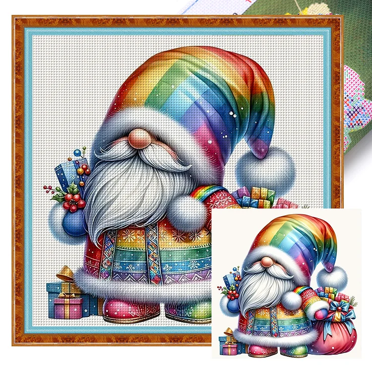 Mona Lisa Brand- Colorful Goblin- 11CT - 3 Strands Threads Printed cross stitch - 40*40cm(Canvas)