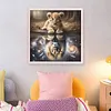 Lion Cub Grey Reflection-11CT Stamped Cross Stitch 40*40cm/15.75*15.75in