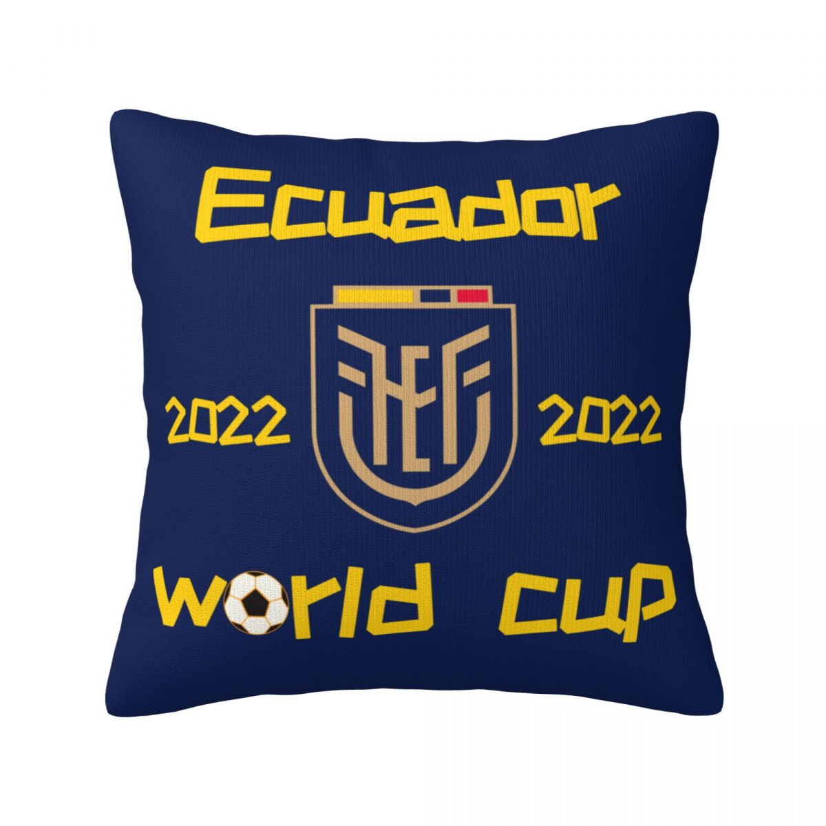 Ecuador 2022 World Cup Team Logo Decorative Square Throw Pillow Covers