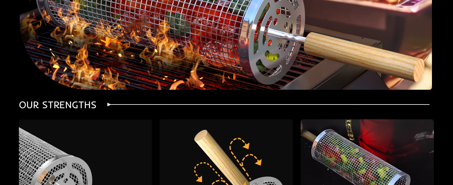Rolling Grilling Basket