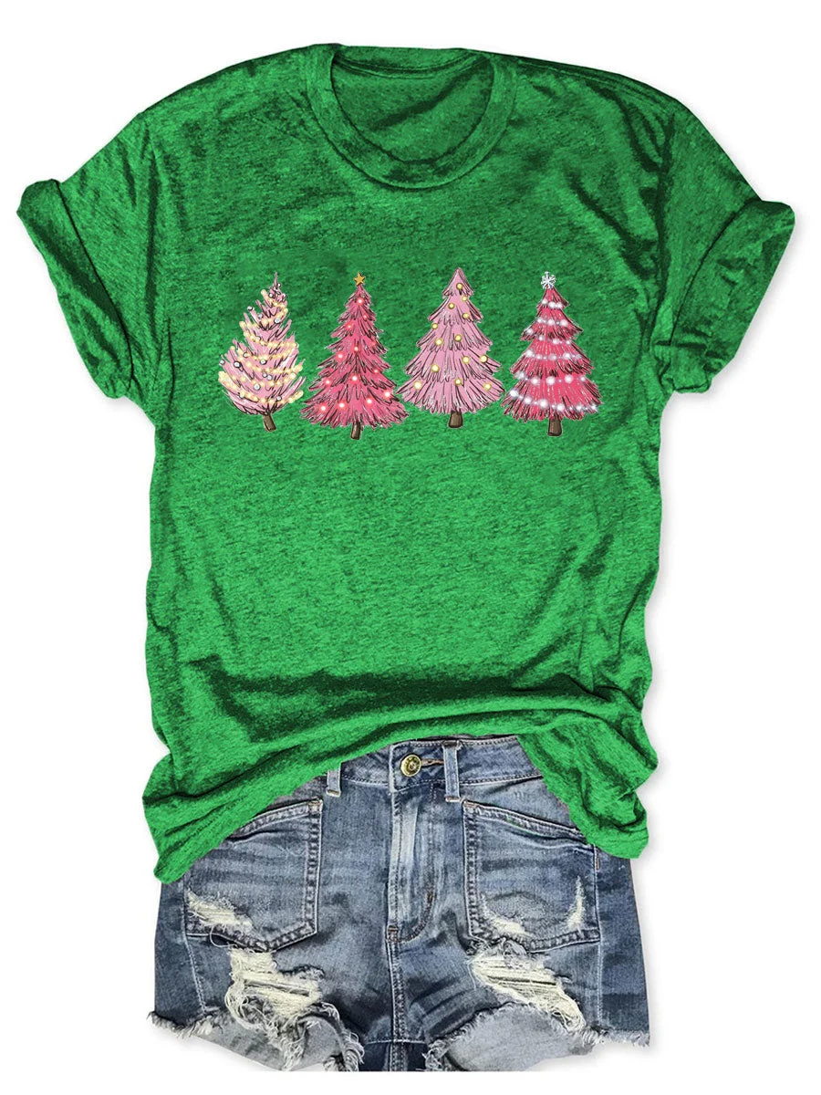 Pink Christmas Tree T-shirt