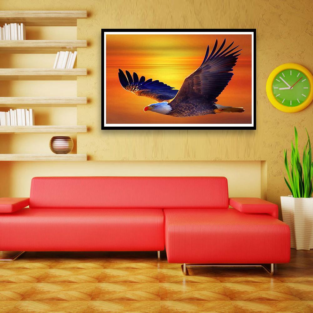 

(Multi-Size) Eagle and Lighthouse - Round/Square Drill Diamond Painting - 40*30CM, Round diamond 30*40cm, 501 Original