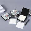 PU Flower Diamond Painting Notecard Box with 160 Sheets of Paper for Adults