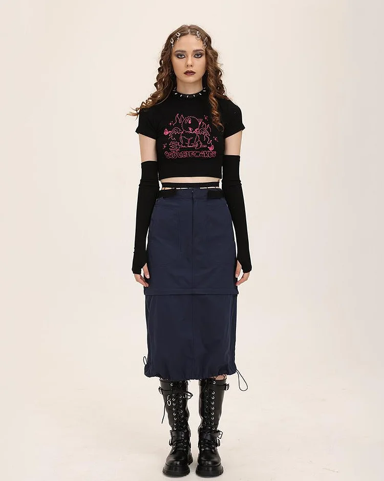 Ferrotype Midi Skirt