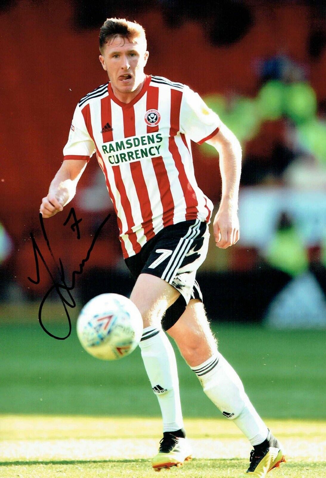 John LUNDSTRAM Sheffield United Signed Autograph 12x8 Photo Poster painting 3 AFTAL COA SUFC