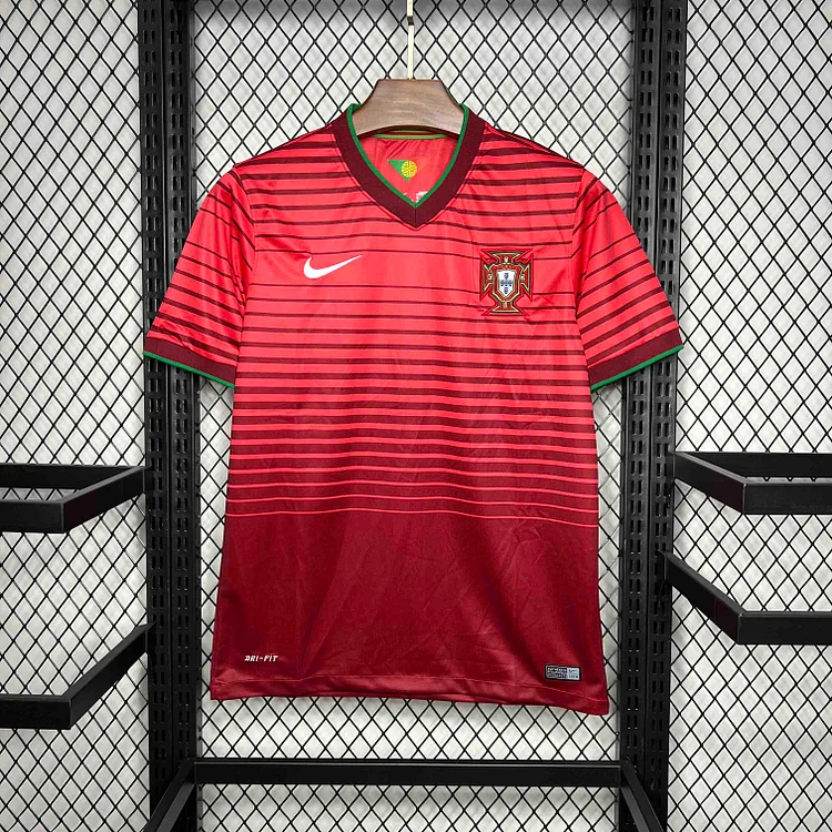 Portugal 2014 Retro Home Football Jersey