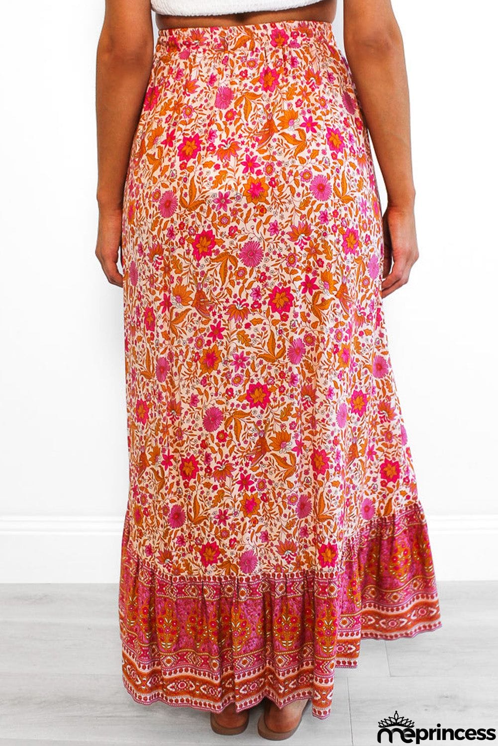 Floral Motif Talking Pretty Maxi Skirt