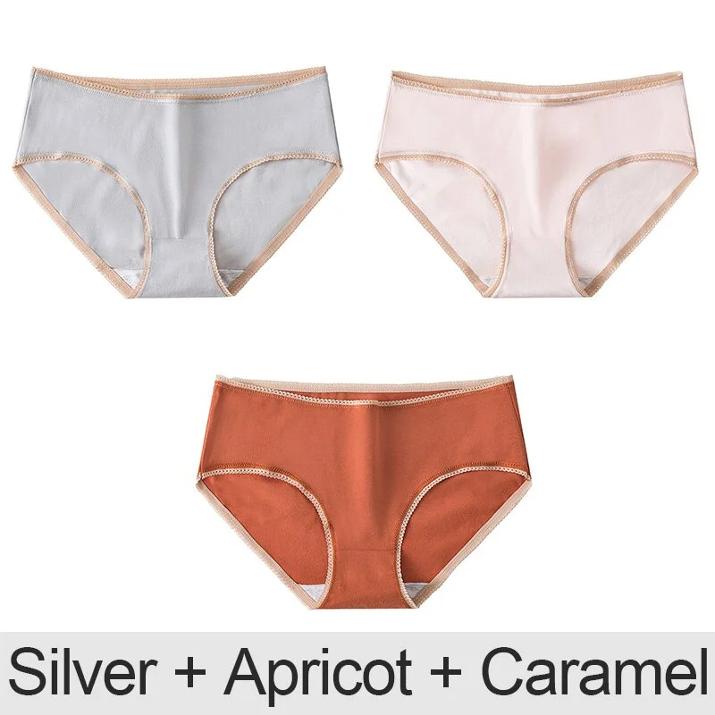 3PCS/Set Cotton Panties Patchwork Women Panties Sexy Lingerie Female Underwear Underpants Woman Panties Briefs Intimate Pantys