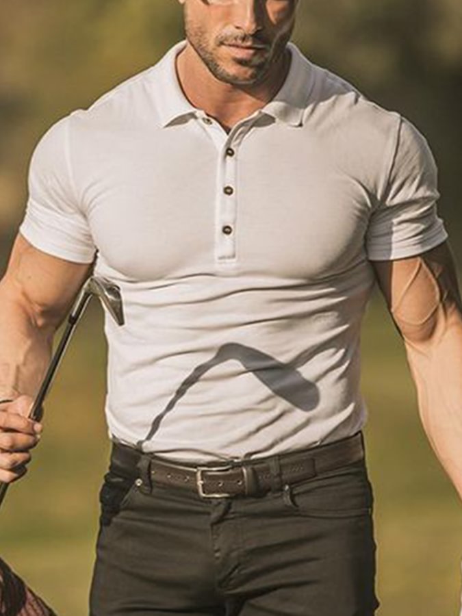 Men's Casual Grey Polo Shirt