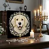 DIY Pearl Painting Dog for Home Wall Decor with Frame(30x30cm)