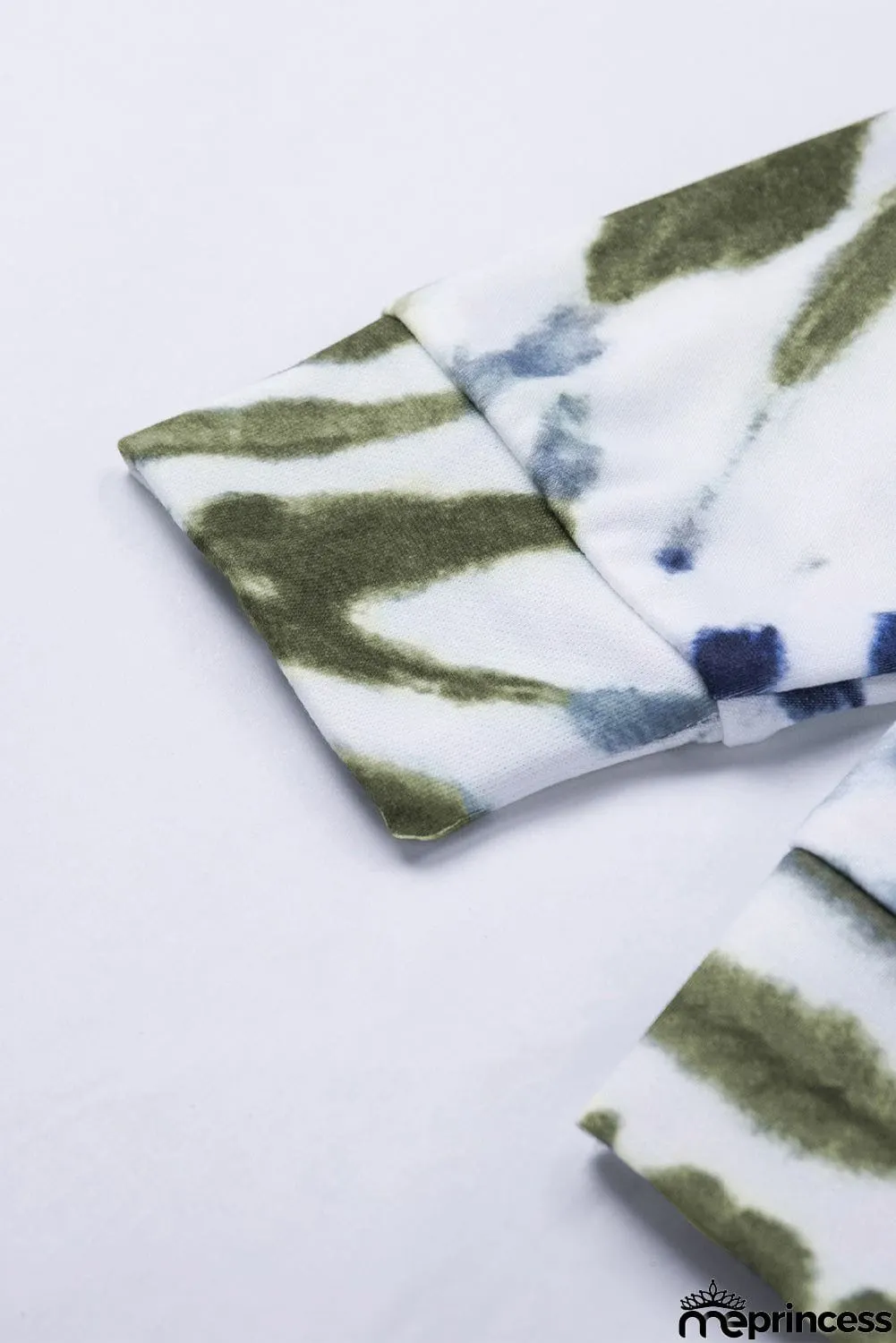 Casual Tie-dye V Neck Pullover Sweatshirt