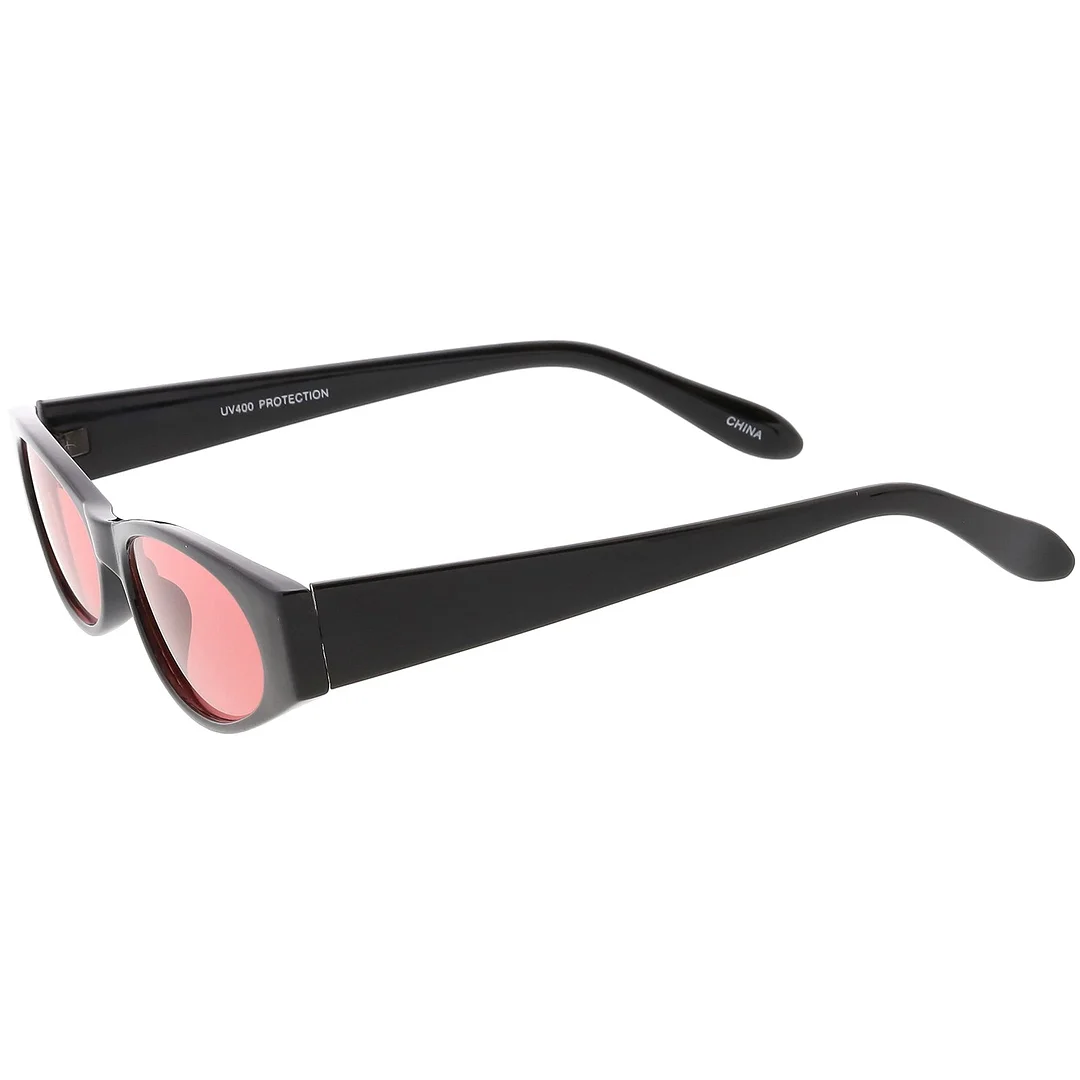 Extreme Thick Oval glasses Color Tinted Lens 53MM