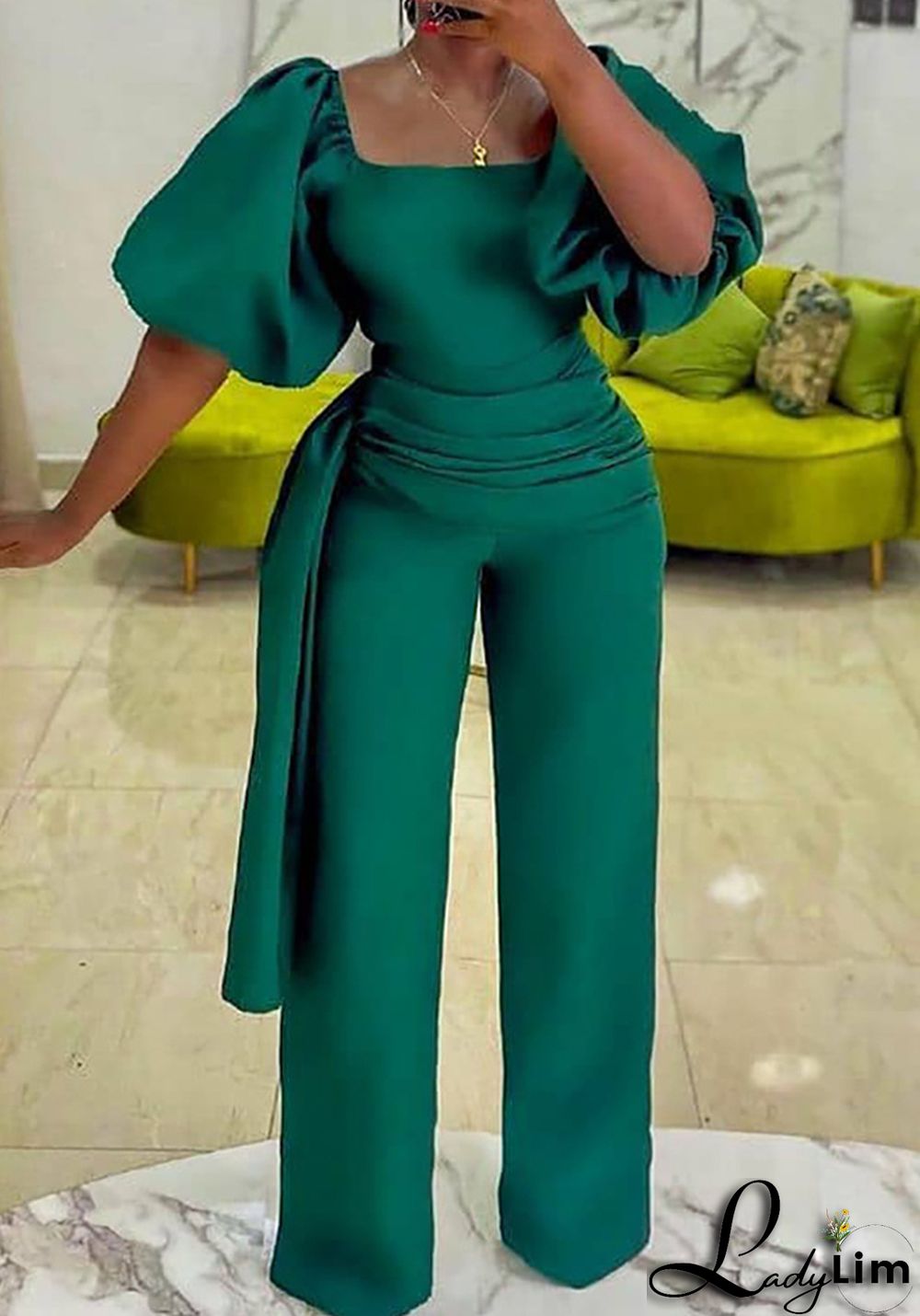 Women's Summer High Waist Chic Plus Size Jumpsuit