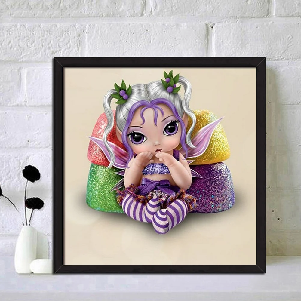 Full Round Diamond Painting 30*30cm - Big Eyes Doll