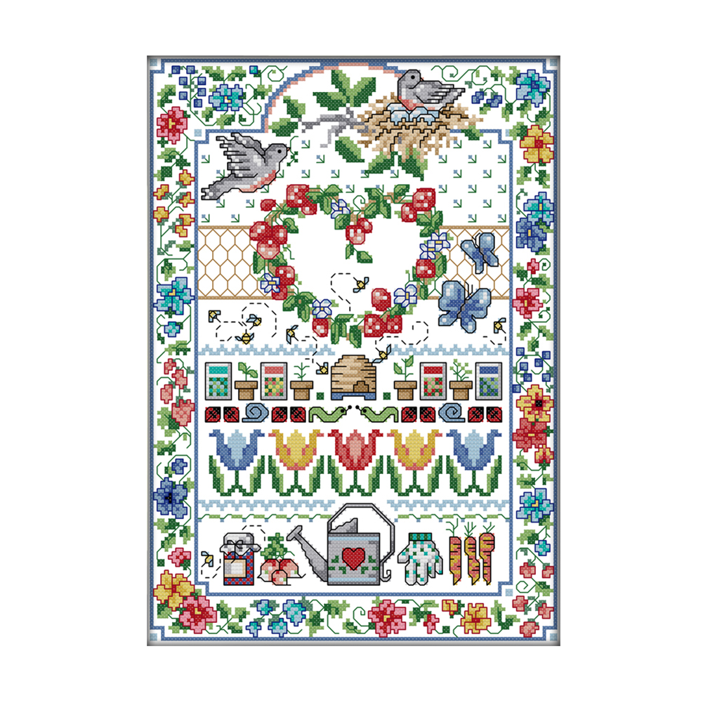 Art14CT Stamped Cross Stitch Kit3628cm Size 40x60 jungle fun baby quilt crib top stamped cross stitch