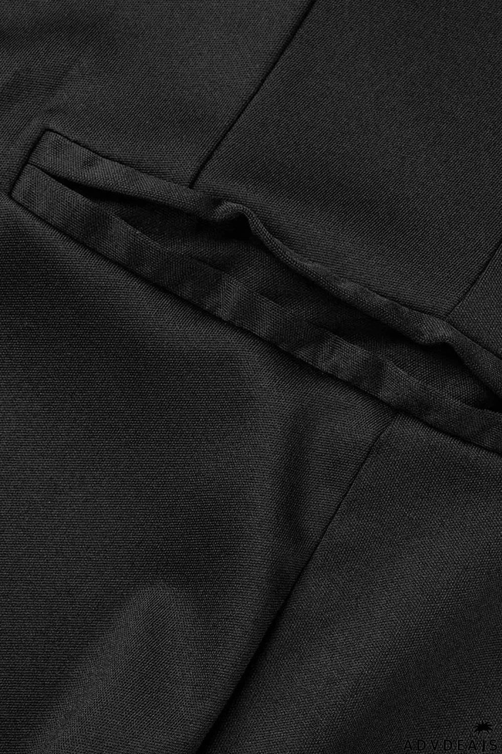 Black Casual Solid Patchwork Turn-back Collar Long Sleeve Two Pieces