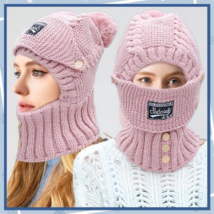 (🎄CHRISTMAS SALE NOW)2 in 1 Windproof Warm Scarf One-piece Hat