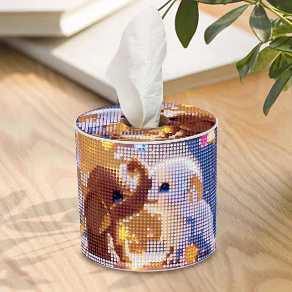 Baby Elephant DIY Diamond Painting Handmade Tissue Holder Rhinestones Tissue Box
