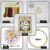 Flower-DIY Embroidery Kit with Pattern Cotton Threads Needles Hoop 30*30cm/11.81*11.81in tapestrymarket