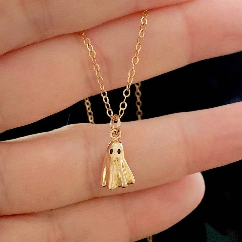 Casual Elegant Streetwear Ghost 201 Stainless Steel 304 Stainless Steel 18K Gold Plated Pendant Necklace