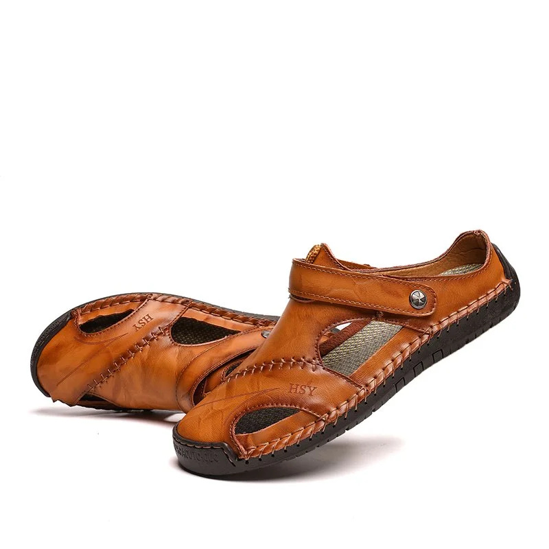 Mqq Orthopedic Shoes Men's  Orthpetic Durable Genuine Leather Sandals