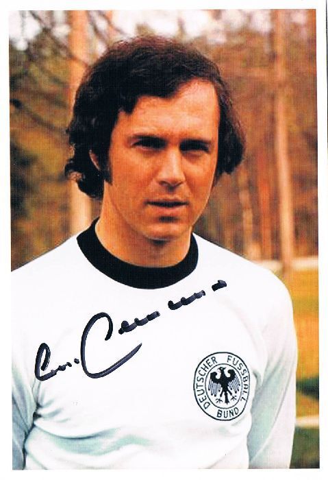 Franz Beckenbauer 1945- autograph signed 4x6