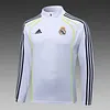 Joyfball 2025/2026 Real Madrid Half-Pull Training Suit White Retro Version Football Shirt 1:1 Thai Quality