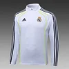 2025/2026 Real Madrid Half-Pull Training Suit White Football Shirt 1:1 Thai Quality Set