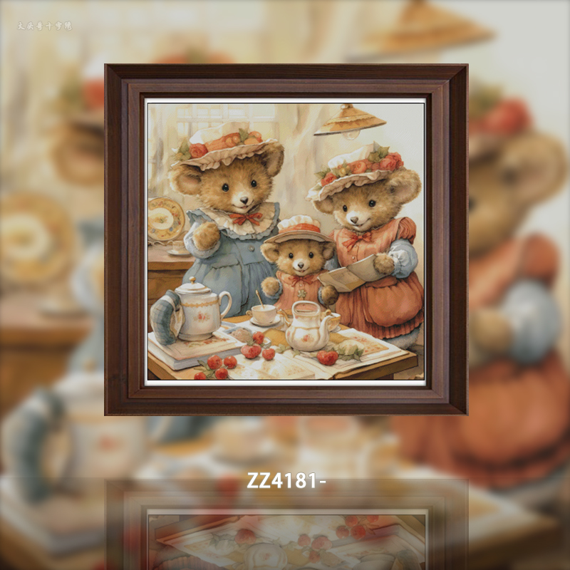 [ZZ4181-cute pet family] Painting Fairy Cross Stitch