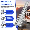 [US Local Warehouse] Heavy Duty Drawer Slides 3-Fold Guide Rail with Lock Full Extension Ball Bearing Rails 300 Lbs Drawer Slides for RV Truck Mechanical Cabinet