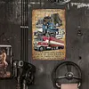 Camion de pompiers - Panneaux en &eacute;tain m&eacute;tallique(20*30cm/30*40cm) - Garage