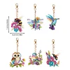 6pcs DIY Diamond Painting Animals Double-Sided Keychains