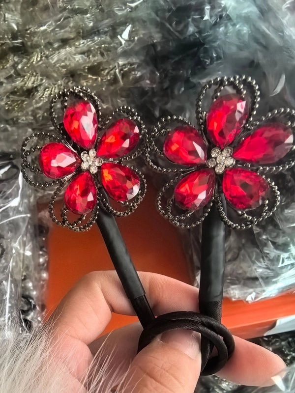 Women’s Minimalist Peacock Feather Flower Alloy Plating Inlay Rhinestones Hair Band