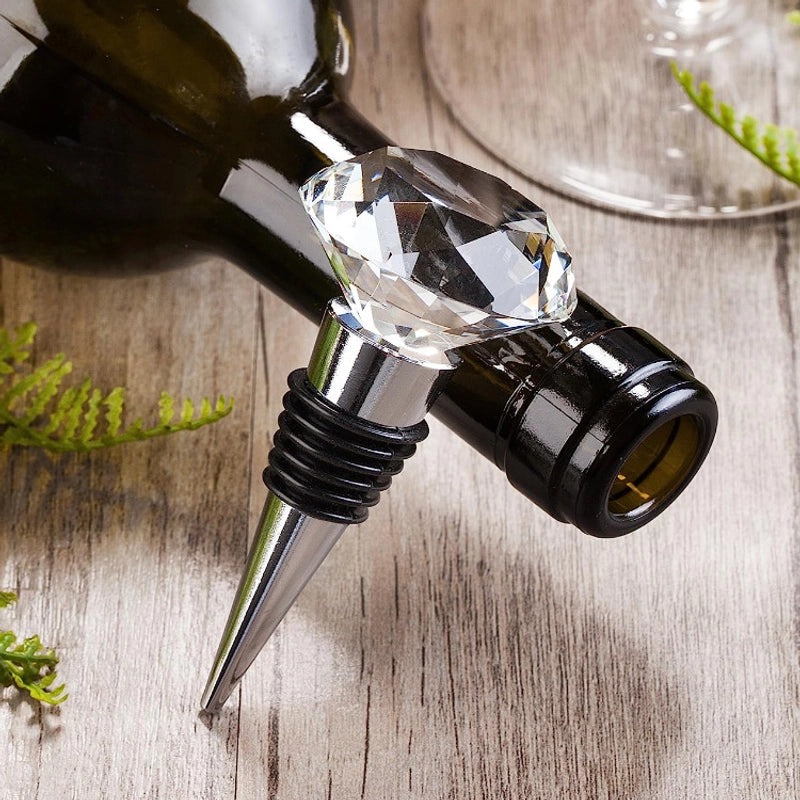 Glam Solid Color Crystal Aluminium Alloy Wine Stopper 1 Piece