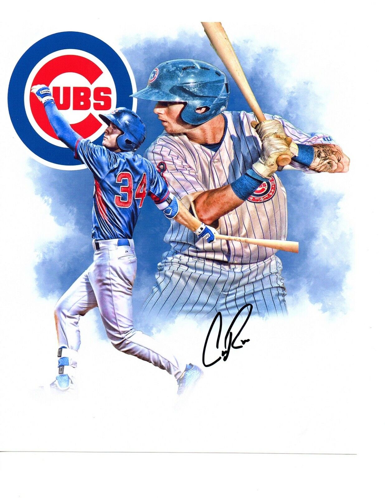 Cole Roederer Chicago Cubs prospect autographed signed 8x10 baseball Photo Poster painting a