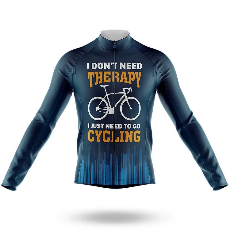 I Don't Need Therapy I Just Need To Go Cycling Men's Long Sleeve Cycling Jersey