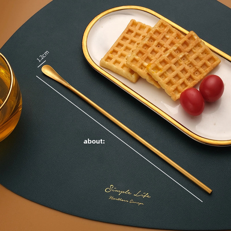 Japanese-style 304 Stainless Steel Long Handle Fruit Fork Coffee Mixing Spoon Small Spoon Dessert Ice Spoon Spoon Stir Stick