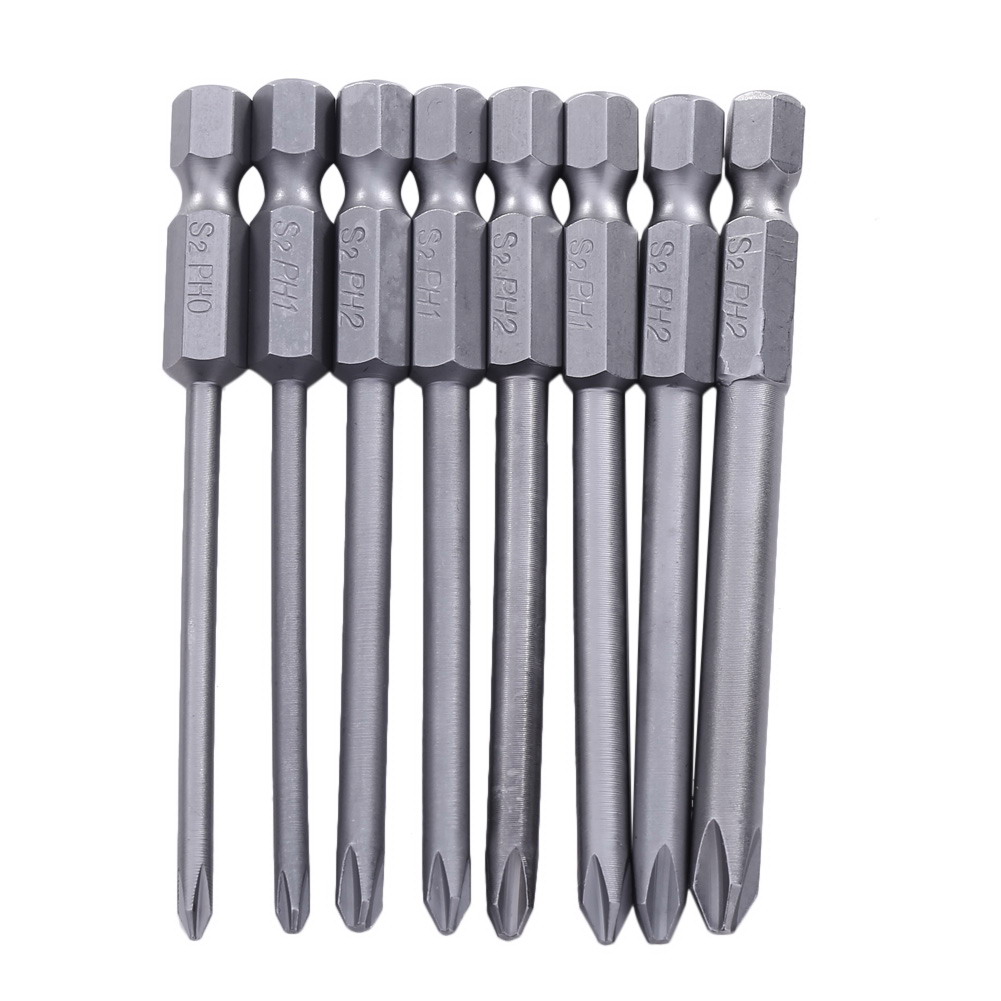 

8pcs 75mm Magnetic Long Hex Cross Head Screwdriver Bits Electric Screwdrive, 501 Original