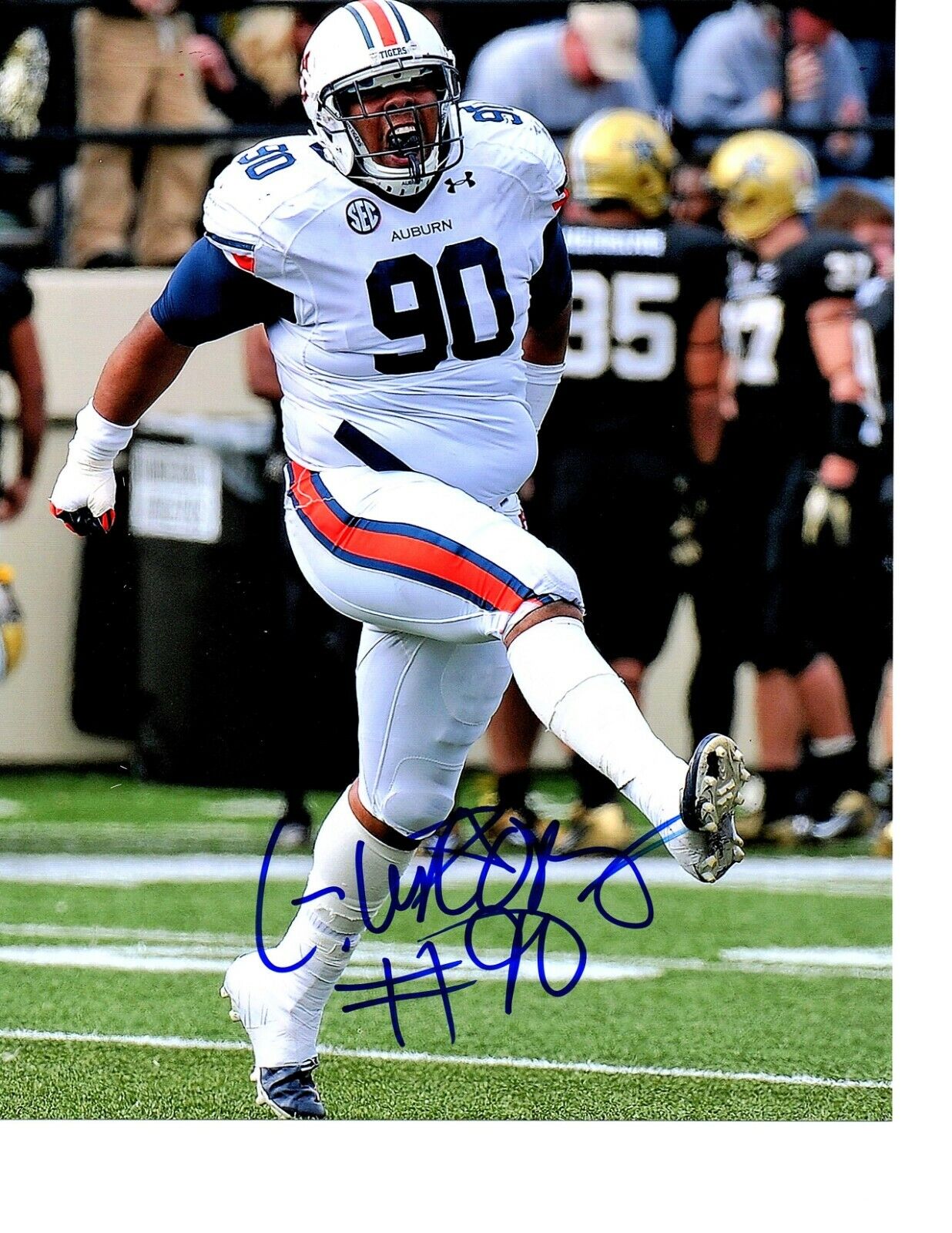 Gabe Wright Auburn Tigers hand signed autographed 8x10 football Photo Poster painting coa b