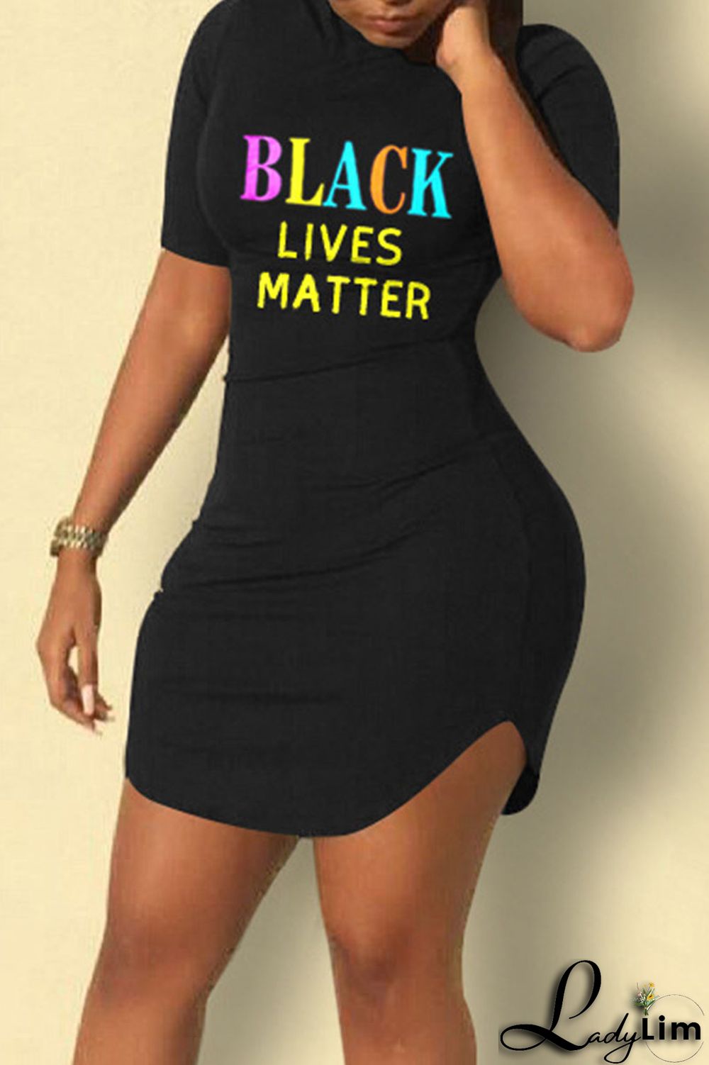 Tangerine Red Casual Print Patchwork O Neck One Step Skirt Dresses