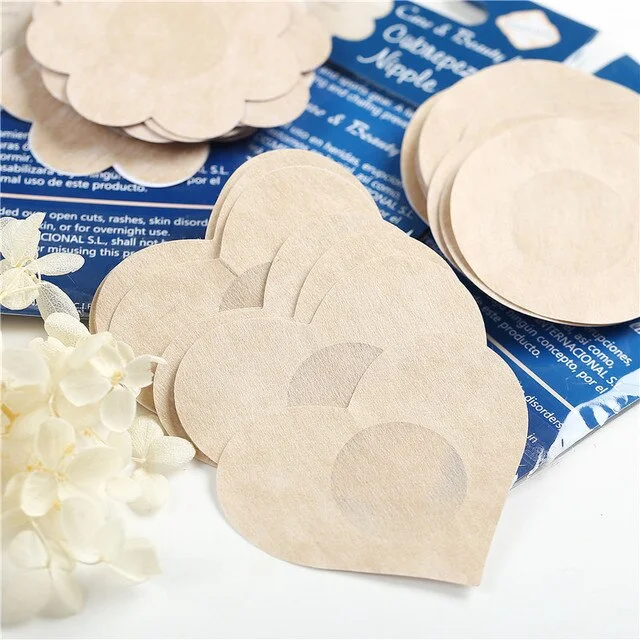 FINETOO 2Pairs/Set Women Reusable Invisible Silicone Nipple Cover Sexy Backless Stickers Lift Breast Cover Pasties Accessories