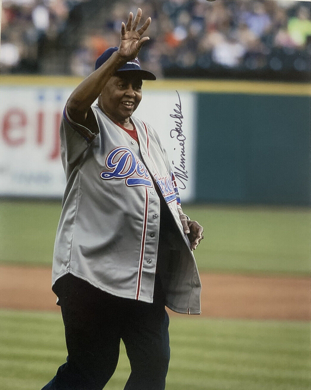 MINNIE FORBES SIGNED 8x10 Photo Poster painting NEGRO LEAGUE OWNER DETROIT STARS AUTOGRAPH COA