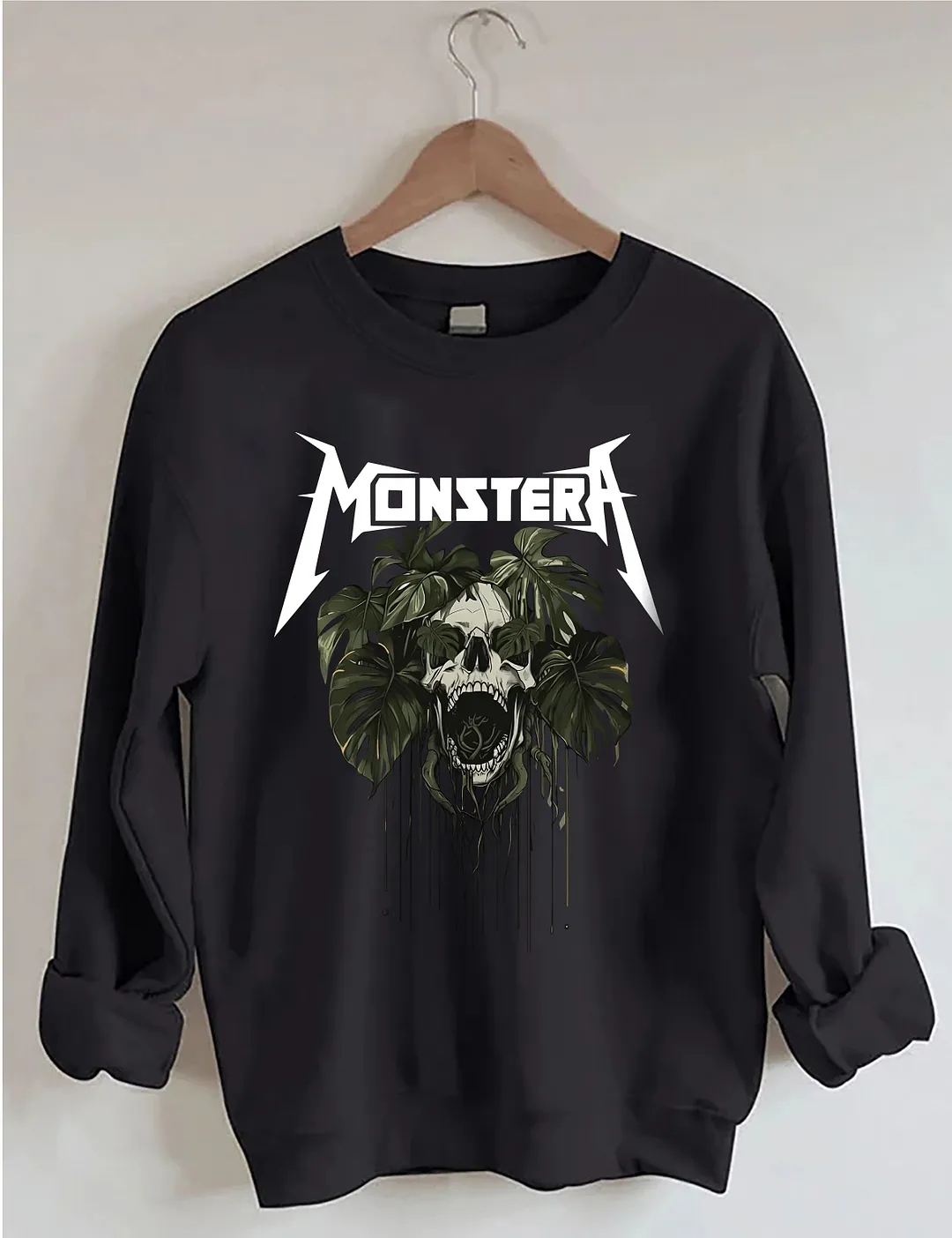 Monstera Skull Sweatshirt
