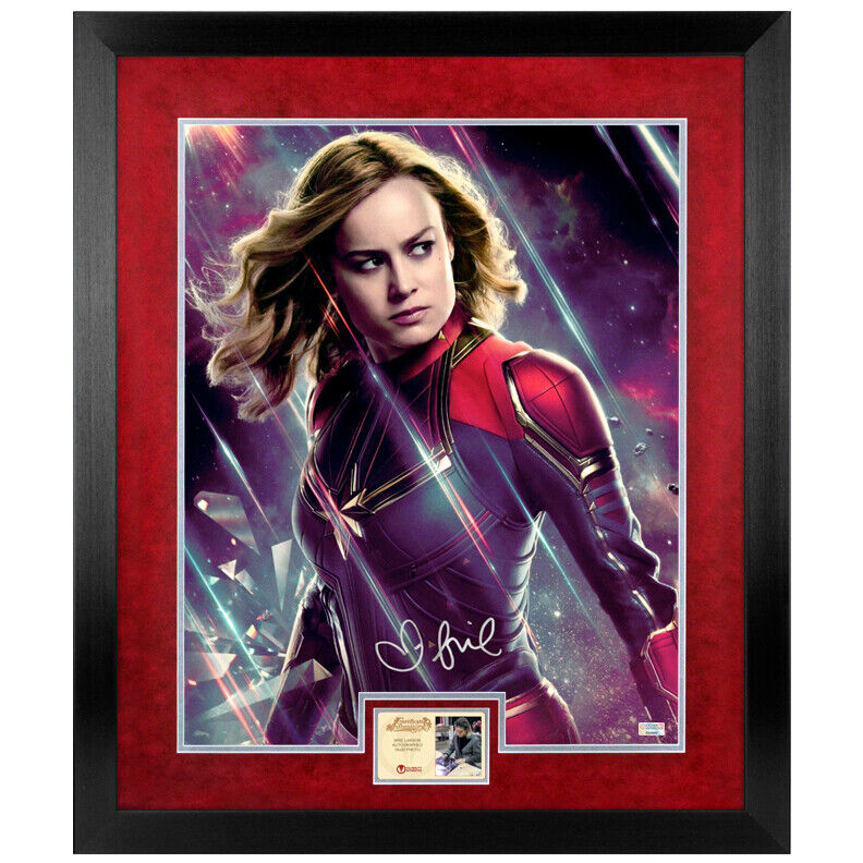 Brie Larson Autographed Avengers: Endgame Captain Marvel 16x20 Framed Photo Poster painting