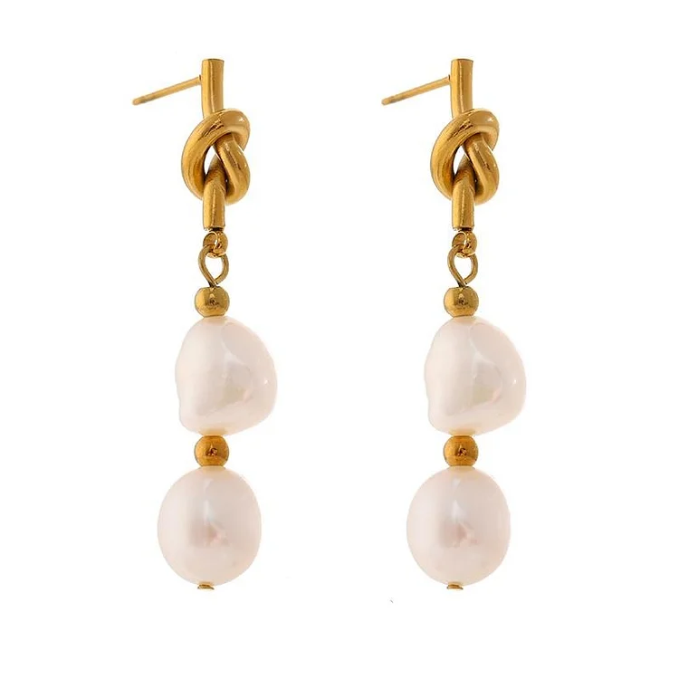 Natural Pearl Drop Earrings